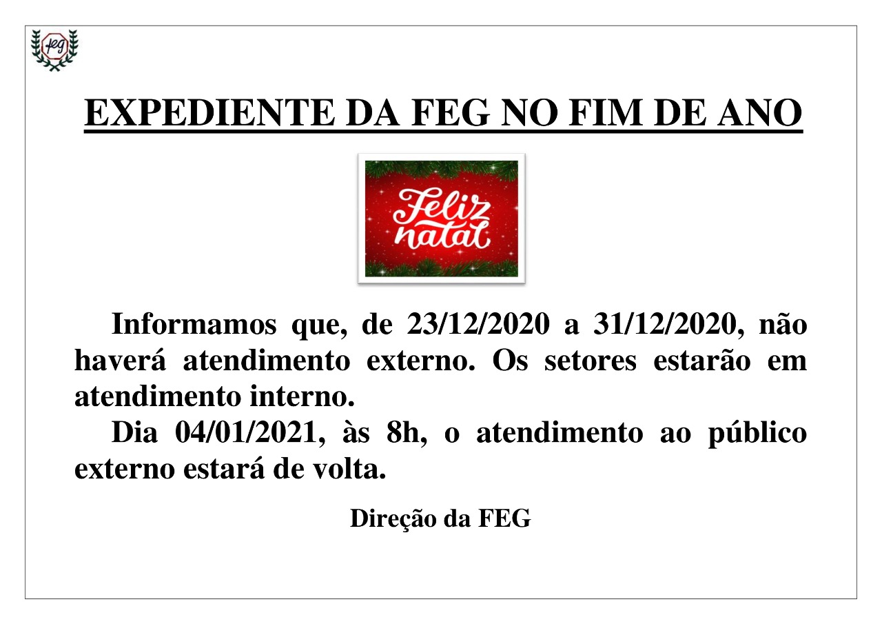 Aviso de fim de ano