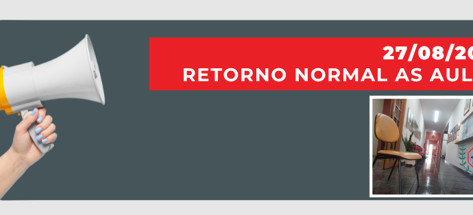 Aulas voltam normal nesta terça dia 27 de agosto de 2024